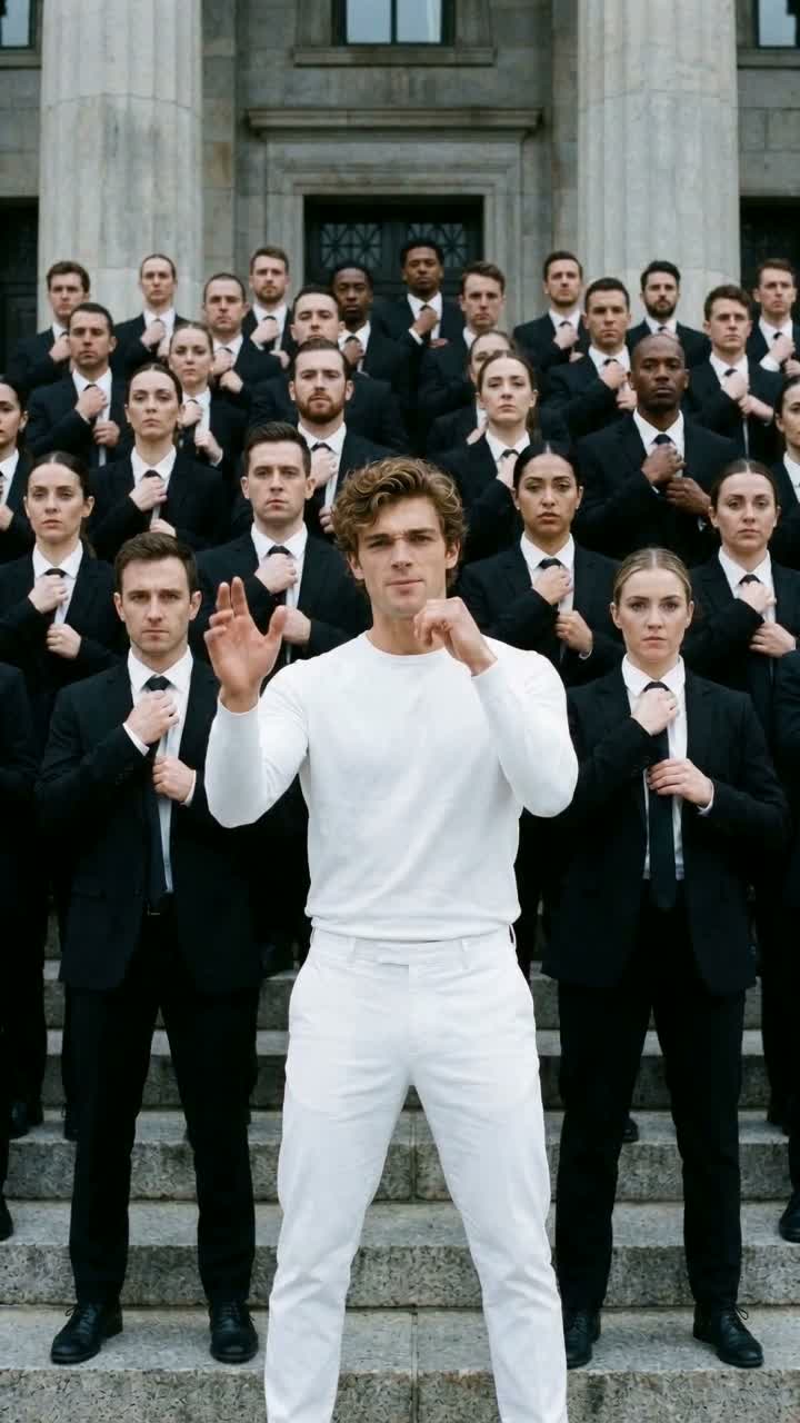 Crowd Wave Rap — frame from the generated example